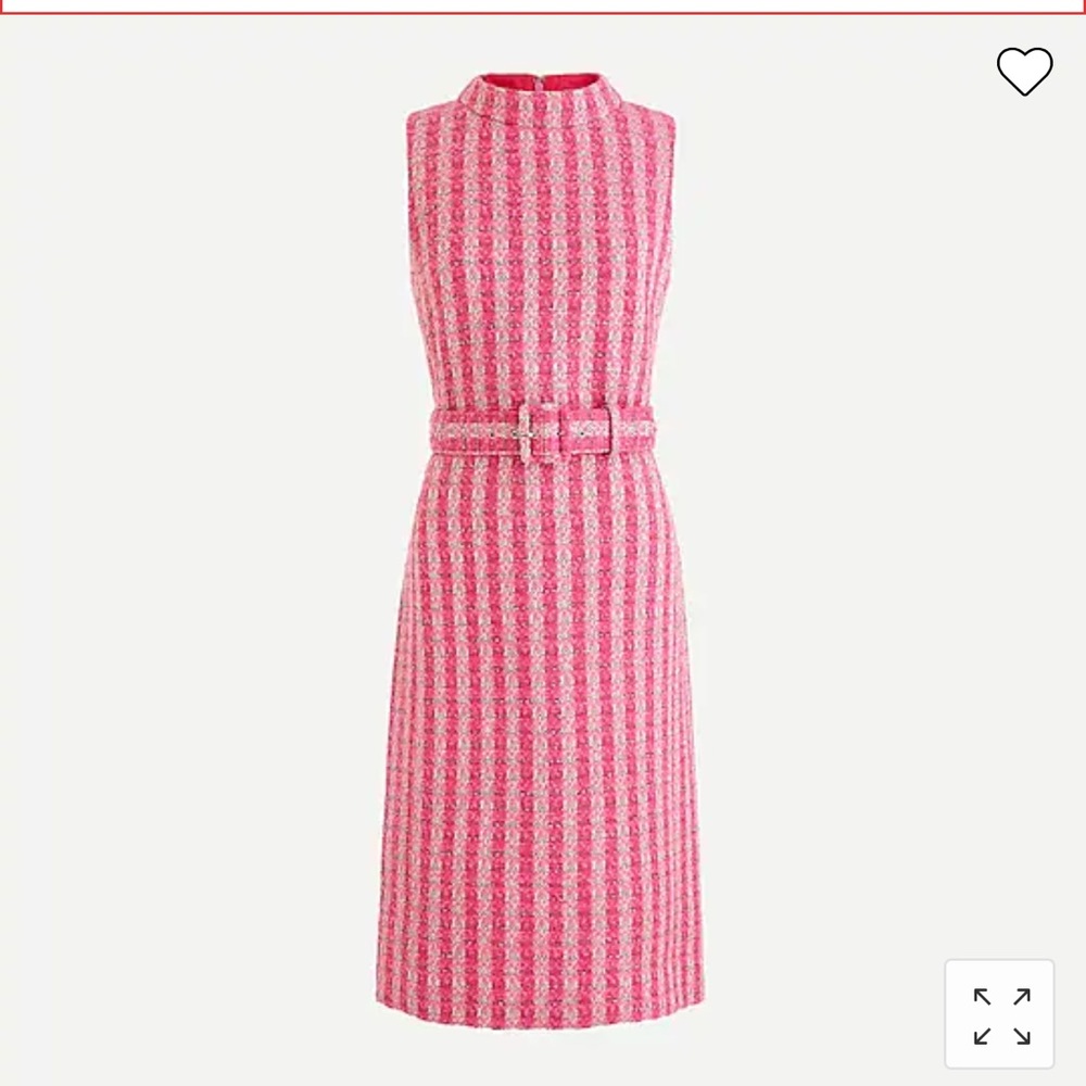 Jcrew Mockneck Sheath dress in disco tweed 4